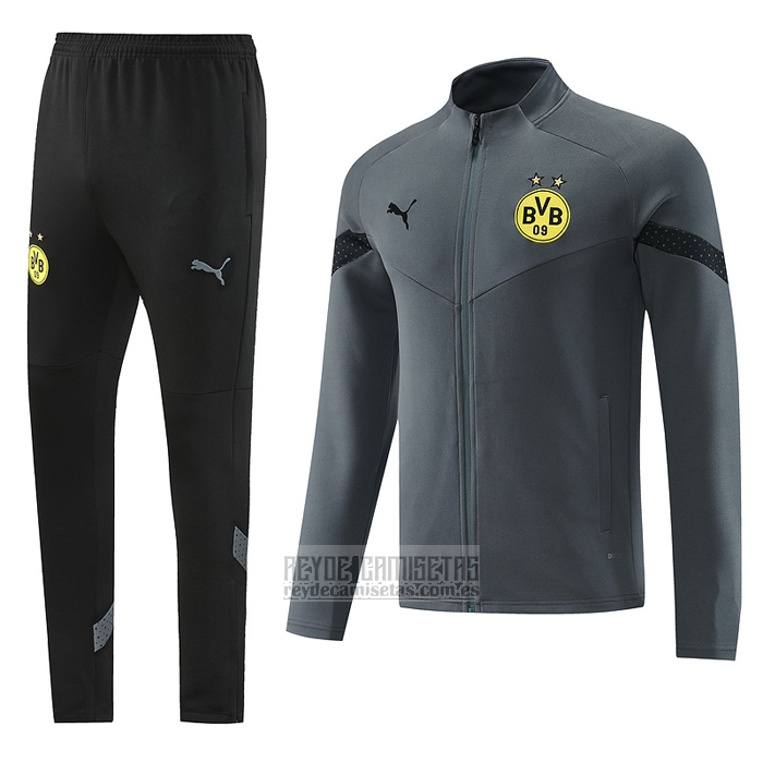 Chandal de Chaqueta del Borussia Dortmund 2022-2023 Gris